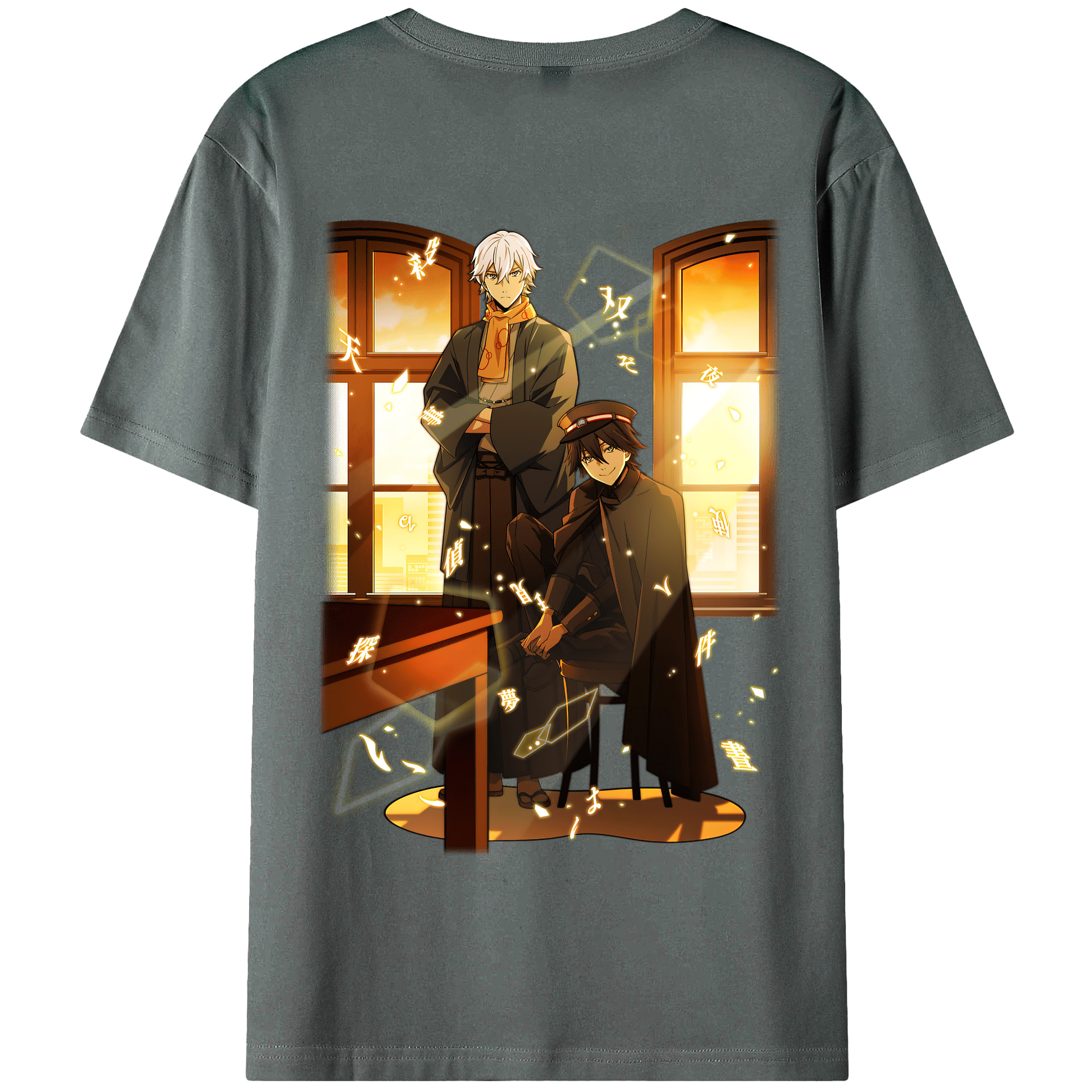 （画像用） 文豪ストレイドッグス Bungo Stray Dogs 綿100％半袖Tシャツ（背面プリント）